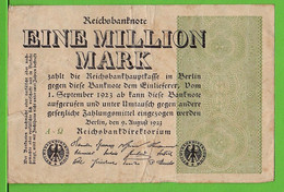 ALLEMAGNE / 1 000 000 MARK /  09/08/1923 - 1 Mio. Mark