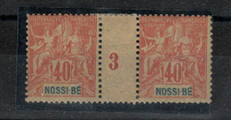 Nossi -Bé -1Millésimes 40c (1893) N°36 - Autres & Non Classés