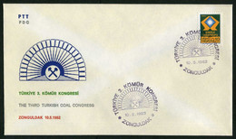 Türkiye 1982 Coal Congress | Mining, Energy, Special Cover - Lettres & Documents
