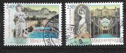 Timbres Oblitérés De Hongrie, BF N°4458-59 Yt, 2011, Piscines, Spa, Statues - Used Stamps