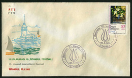 Türkiye 1982 Istanbul International Festival | Tulip, Special Cover - Lettres & Documents