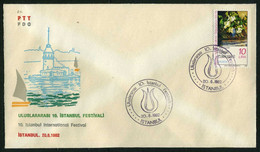 Türkiye 1982 Istanbul International Festival | Tulip, Special Cover - Briefe U. Dokumente