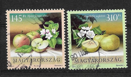 Timbres Oblitérés De Hongrie, N°5525-25 Mi, 2011, Fruits, Pommes, Fleurs - Oblitérés