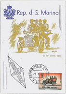 32820 -  SAN MARINO  - MAXIMUM CARD  1962-  ANTIQUE CARS: 10 HP WHITE 1903 - Covers & Documents