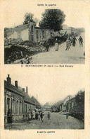 Bertincourt * La Rue Savary Avant Et Après La Guerre * Bombardement Ww1 War - Bertincourt