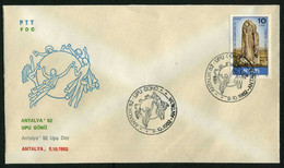 Türkiye 1982 UPU Day, UPU Emblem, Special Cover - Briefe U. Dokumente