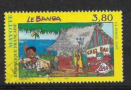 Timbres Oblitérés De Mayotte, N°45 YT, Le Banga, Enfant Arrosant Les Fleurs - Usati