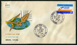 Türkiye 1982 2nd World Food Day | Ear Of Wheat, Agriculture, Special Cover - Lettres & Documents