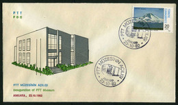 Türkiye 1982 Inauguration Of PTT (Postal, Telegraph, Telephone) Museum | Building, Architecture, Special Cover - Briefe U. Dokumente