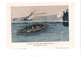 Deutsches Verlagshaus Bong & Co Berlin W. - Untersee - Boot - Drawing - Submarine - Enciclopedias