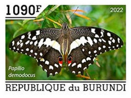 Burundi 2022, Animals, Butterfly II, 1val IMPERFORATED - Neufs
