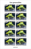 Burundi 2022, Animals, Frog II, Sheetlet IMPERFORATED - Neufs