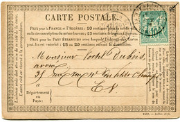 FRANCE CARTE PRECURSEUR AFFRANCHIE AVEC LE N°65 DEPART PARIS 2 0CT 76 POUR LA FRANCE - Cartoline Precursori