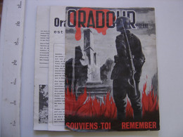 ORADOUR Sur GLANE Souviens Toi Remember MILITARIA WWII Guerre COUVERTURE FENDUE - French