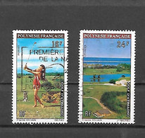 TIMBRE OBLITERE DE POLYNESIE DE 1974 N° YVERT 94/95 - Usados