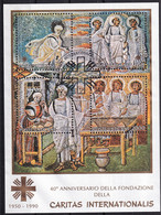 MiNr. 1006 - 1009 (Block 12) Vatikanstadt 1990, 5. Juni. 40 Jahre Caritas Internationalis - Sauber Gestempelt - Used Stamps