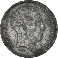 Monnaie, Belgique, Leopold III, 5 Francs, 5 Frank, 1943, TTB, Zinc, KM:129.1 - 5 Francs