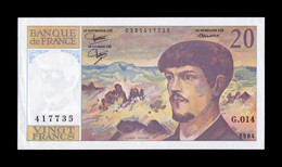 Francia France 20 Francs Debussy 1984 Pick 151a SC- AUNC - 20 F 1980-1997 ''Debussy''