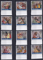 MiNr. 1023 - 1034  Vatikanstadt1991, 9. April. Freimarken: Restaurierung Der Sixtinischen Kapelle Einheiltich Gestempelt - Used Stamps