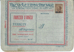 69598 - ITALY - POSTAL HISTORY - BLP COVER # 4M - CLOTH Textile WOOL - Stamps For Advertising Covers (BLP)