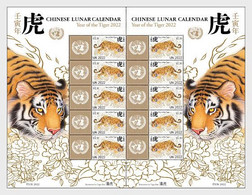 2022 UN New *** United Nations (New York) 2022 Lunar New Year. Year Of The Tiger Sheetlet MNH (**) - Neufs