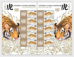 2022 UN New *** United Nations (New York) 2022 Lunar New Year. Year Of The Tiger Sheetlet MNH (**) - Ongebruikt