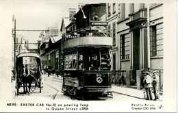 DEVON D-M - EXETER - No 10 (TRAM) ON PASSING LOOP IN QUEEN STREET RP - PAMLIN REPRO Dv1447 - Exeter