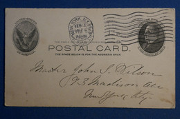 AQ11 ETATS UNIS  BELLE LETTRE ENTIER 1908  NEW YORK  +AFFRANCH.INTERESSANT - Covers & Documents