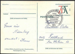 GERMANY - PC  FDC  ALBRCHT DURERS - 1971 - Engravings