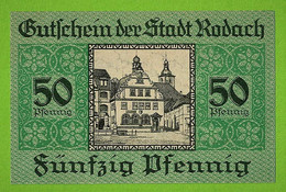 ALLEMAGNE / RODACH / 50  PFENNIG / NOTGELD /  15 AOUT 1920 / N° SERIE 02422 - Unclassified