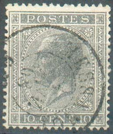 N°17 - 10 Centimes Gris Obl. Dc MESSANCY 1 Janvier 1868 - 19111 - 1865-1866 Perfil Izquierdo