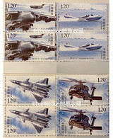 China 2021 Pair Chinese Aircrafts Airplanes Aviations Air Planes Transport Military Helicopters Stamps MNH 2021-6 - Ungebraucht