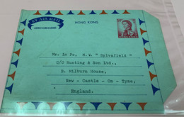 Hong Kong Stamp Used Aerogramme But No Chop - Postal Stationery