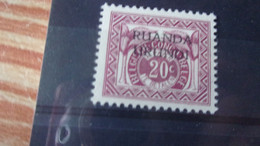 RUANDA URUNDI YVERT N° TAXE 21** - Unused Stamps
