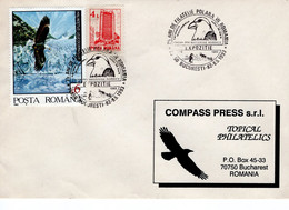 ROMANIA 1993 : BIRDS OF PREY, Illustrated Postmark On Circulated Cover  - Registered Shipping! - Cartas & Documentos