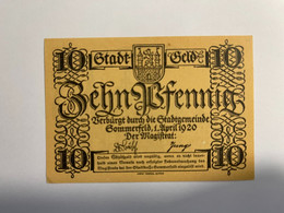 Allemagne Notgeld Sommerfeld 10 Pfennig - Sammlungen