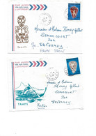 Par Avion / 2 Enveloppes Illustrées 1978 / Océanie TAHITI / PAPEETE - Tahiti