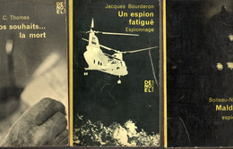 3 Livres Editions Denoel Crime/Club N:205.211.250 -  A Vos Souhaits La Mort Un Espion Fatigué & Maldonne De 1962/63/67 - Andere & Zonder Classificatie