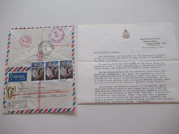 Australien 1980 Air Mail In Die USA Einschreiben Parliament House New South Wales Mit Inhalt Unterschrift L.A. Jecklen - Covers & Documents