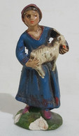 I103256 Pastorello Presepe - Statuina In Pasta - Donna Con Capra - Presepi