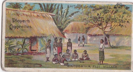42 Watooa A Village In Fiji - British Empire Series 1904 -  Players Original Antique Cigarette Card - Player's