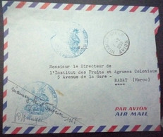 NIGER Lettre Par Avion 1955 Niamey Pour Rabat (Maroc) - Lettres & Documents