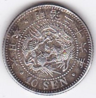 Japon 10 Sen Year 26 - 1893  Meiji, En Argent, Y# 23, SUP/XF - Japon