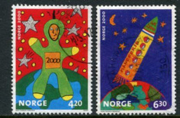 NORWAY 2000  Children's Painting Competition Used.  Michel 1357-58 - Oblitérés