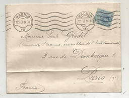 Lettre , ESPAGNE , MADRID (1) , 1914 ,  2 Scans - Franking Machines (EMA)