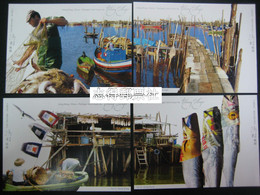 China Hong Kong 2005 Fishing Villages Fish Joint Portugal Stamps 漁村風貌 Post Card - Other & Unclassified