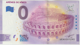 Billet Touristique 0 Euro Souvenir France 30 Arènes De Nimes 2021-1 N°UEAX001290 - Privatentwürfe