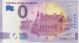 Billet Touristique 0 Euro Souvenir France 37 Chateau Royal D'Amboise 2022-3 UEAB001704 - Privatentwürfe