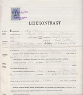 1955. DANMARK. LEJEKONTRAKT Med 3 KRONER STEMPELMÆRKE Cancelled 10 FEB 1955 + Stempelpapirforhandlingen Fr... - JF516932 - Fiscale Zegels