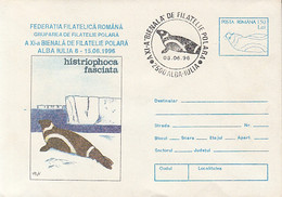 NORTH POLE, ARCTIC WILDLIFE, RIBBON SEAL, COVER STATIONERY, ENTIER POSTAL, 1996, ROMANIA - Fauna ártica